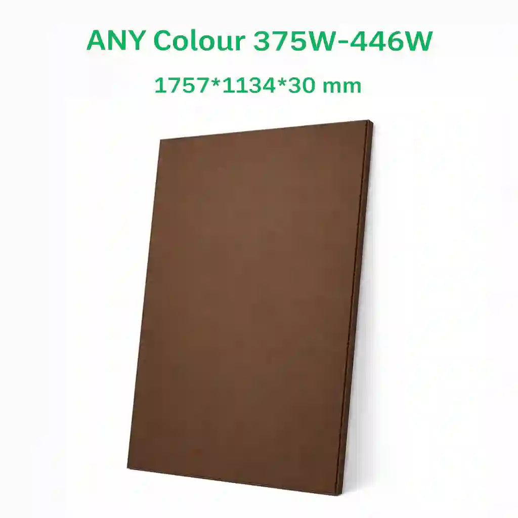 Soluxa ANY Colour 375W-446W N-Type ABC Glass-Glass Solar Panel 1757×1134×30mm 24.2kg