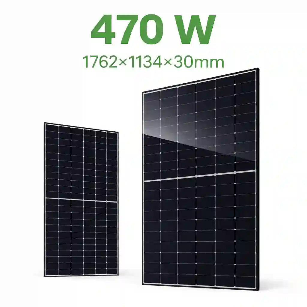JA Solar JAM54D40-470/LR 470W Mono N-Type Double Glass Panel 1762×1134×30mm