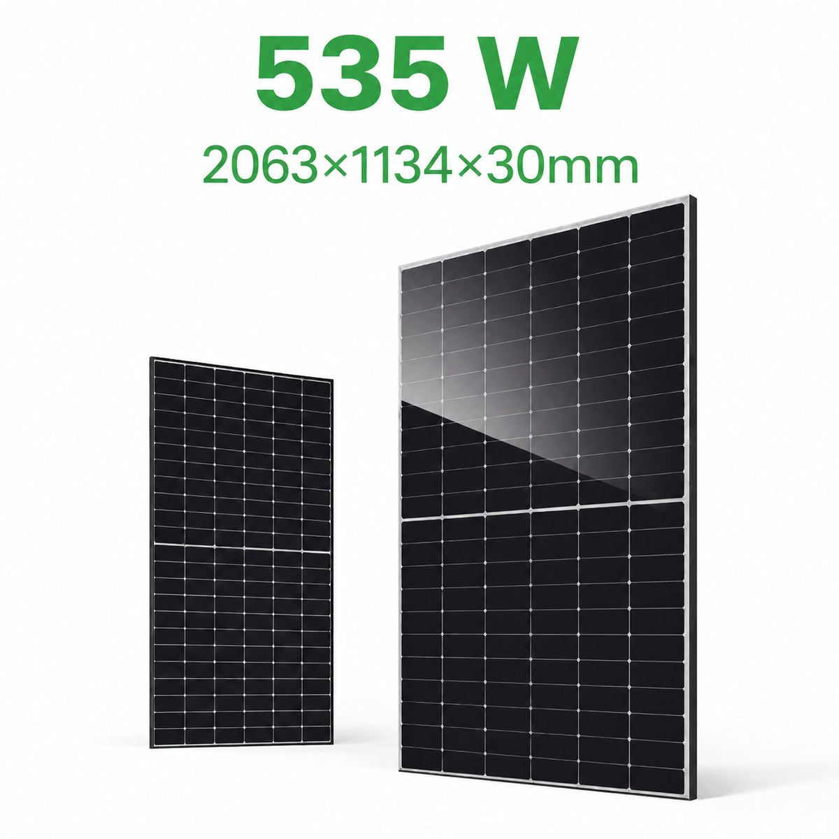 JA Solar JAM60D42-535/LB 535W N-Type Bifacial Double Glass Panel 2063×1134×30mm