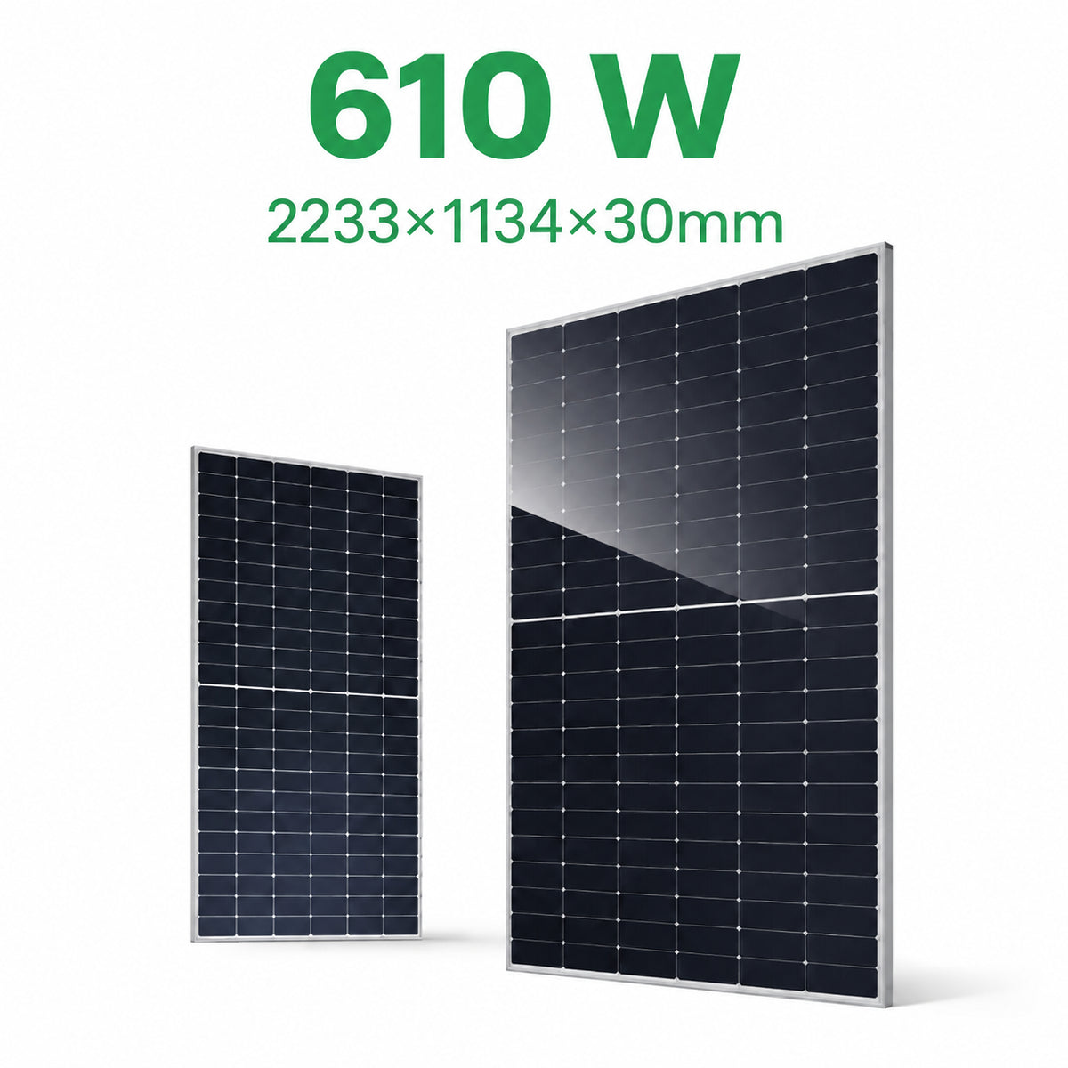 JA Solar DeepBlue 4.0 Pro 610W Bifacial Solar Panel 2333×1134×30mm 32.5kg