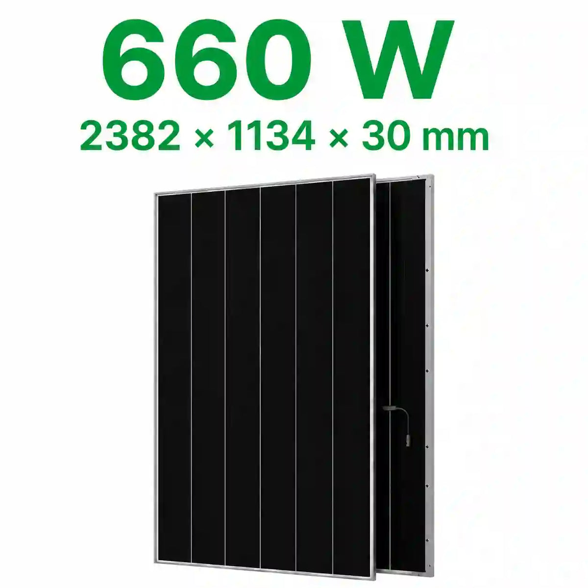 AIKO Stellar 3N+72 660W N-Type ABC Bifacial Solar Panel 2382×1134×30mm