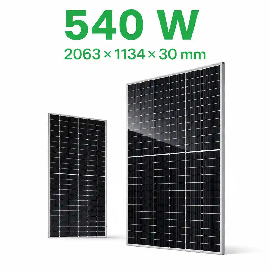 JA Solar JAM60D42-540/LB 540W Bifacial Double Glass Solar Panel N-Type 2063×1134×30mm