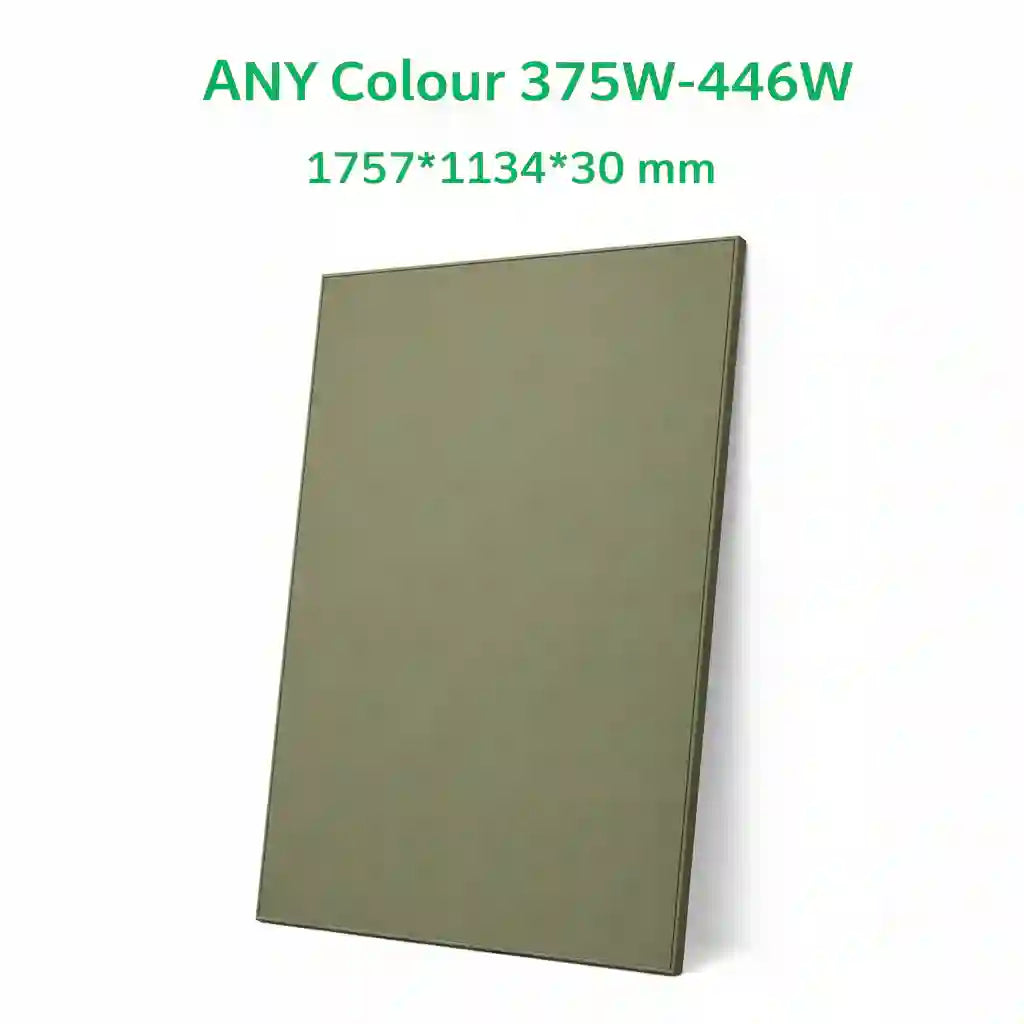 Soluxa ANY Colour 375W-446W N-Type ABC Glass-Glass Solar Panel 1757×1134×30mm 24.2kg