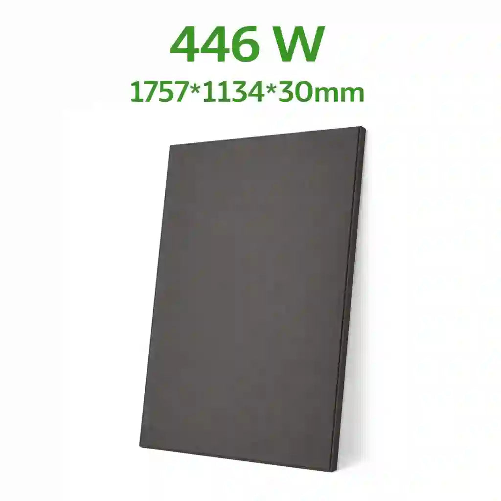 Soluxa Slate 446W N-Type ABC Glass-Glass Solar Panel 1757×1134×30mm 24.2kg