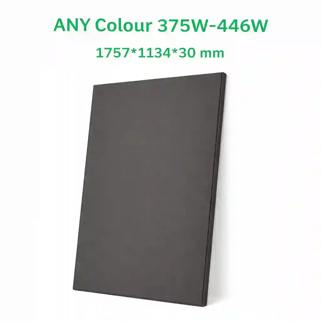 Soluxa ANY Colour 375W-446W N-Type ABC Glass-Glass Solar Panel 1757×1134×30mm 24.2kg