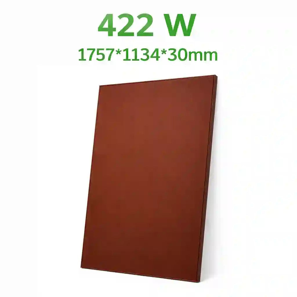 Soluxa Terracotta dark 422W N-Type ABC Glass-Glass Solar Panel 1757×1134×30mm 24.2kg